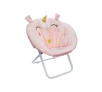 Fauteuil enfant pliant coloris rose clair - Diametre 50 x Hauteur 55 cm --