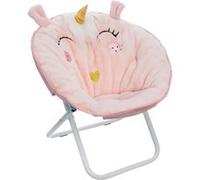 Fauteuil enfant pliant coloris rose clair - Diametre 50 x Hauteur 55 cm -PEGANE- Rose G