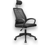 Mars Gaming MGC-ERGOB, Chaise Gaming Ergonomique, Assise et Dossier en Maille Respirante, Appuie-tête Réglable, Hauteur Ajustable Entre 110,5 et 120,5 cm, Système de Basculement de 3° à 18°, Noir