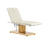Physa Fauteuil esthétique 300 W 200 kg crème/Or - Table de Massage Chaise Soins de Tatouage