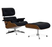 Fauteuil et repose-pieds Eames en noyer/nubia anthracite/noir Vitra OFFRE SPECIALE - 4055737372131