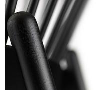 Fauteuil étoffe J166 Jørna structure noir black oak base