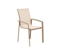 Fauteuil extérieur Axant lin/imprimé honey effet bois Hespéride