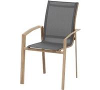 Fauteuil extérieur Axant poivre/imprimé honey effet bois Hespéride bois G