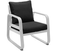 - Fauteuil extérieur lounge en aluminium Tonio blanc