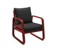 Proloisirs - Fauteuil extérieur lounge en aluminium Tonio rouge Rouge