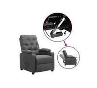 vidaXL Fauteuil releveur gris clair Tissu