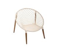 Fauteuil fils naturels pieds manguier Raina Atmosphera Naturel clair et naturel foncé G