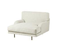 Fauteuil Flâneur GUBI Recouvert de Cuir Indien Scap 15 avec Pieds en Laiton Antique