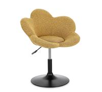 Fauteuil Fleur Noir-Moutarde