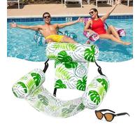 Fauteuil Flottant pour Piscine, Siege Piscine Gonflable, Fauteuil Piscine Semi Immergé, 4 en 1 Chaise Gonflable Piscines avec Dossiers Confort, Idéal pour Été, Plage et Vacances