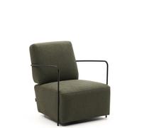 Fauteuil Gamer vert et métal avec finition peinte en noir mat