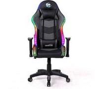 Fauteuil gaming Amstrad ELITE-LED-SOCCER - Noir et gris - Eclairage LED 576 effets - Télécommande - Accoudoir 2D