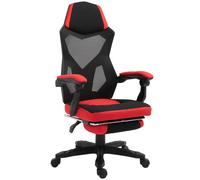 Vinsetto - fauteuil de bureau - Tissus - 58x63x122cm - Noir, Rouge