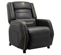 Cougar Gaming Fauteuil gaming Ranger S Royal - Cuir PVC Noir/Or, appui-tête & repose-pieds pliable