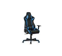 Spirit Of Gamer - CRUSADER Bleu Series - Chaise Gaming Simili Cuir Capitonné Haut de Gamme - Coussin Nuque & Lombaires - Accoudoirs