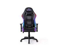 Amstrad Fauteuil Gaming Elite-LED-Gorilla - Noir et Gris - Eclairage LED 576 Effets - Télécommande - Accoudoir 2D