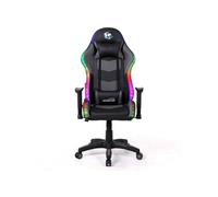 Fauteuil gaming Amstrad ELITE-LED-SOCCER - Noir et gris - Eclairage LED 576 effets - Télécommande - Accoudoir 2D