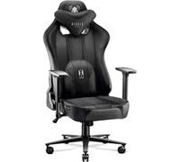 Fauteuil gaming en tissu X-Player 2.0 Diablo, accoudoirs 3D, coussins cervical et lombaire, support 160 kg, taille XL Noir