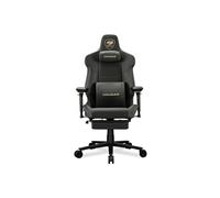 Fauteuil gaming - Gaming - ARMOREVOM - Noir/doré - Repose-Pieds Rétractable - Accoudoirs 5D - Jusqu'à 155° - Cuir PVC