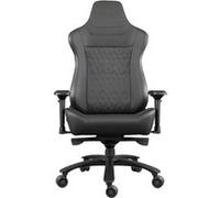 Hercule Fauteuil Gamer ergonomique avec soutien lombaires, têtière et accoudoirs 4D - Assise et dossier large - Inclinaison et hauteur réglable - PVC - Noir