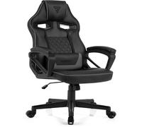 Fauteuil Gaming - SENSE7 - Knight - Similicuir Noir-Gris - Réglable en hauteur - Ergonomique