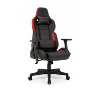 Fauteuil gaming SENSE7 Sentinel Noir et Rouge - Similicuir - Ergonomique - Charge 150kg