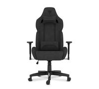 SENSE7 Jeu en Tissu Bureau Sentinel Gamer Chaise Ergonomique Accoudoir Structure en Acier Monobloc Angle d'inclinaison réglable Noir, 40-48 x 72x59 5902659841377