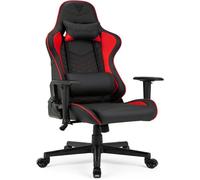 Fauteuil gaming - SENSE7 - Spellcaster - Similicuir Noir-Rouge - Réglable en hauteur - Accoudoirs 2D