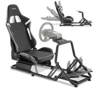 Fauteuil gaming - TECTAKE - Siège baquet PLAY compatible consoles inclinable 180° maximum 120kg - noir