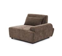 Fauteuil gauche canapé modulable dossier ajustable 109cm chocolat Callisto Oviala