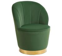 Fauteuil Glam Retro Velours Vert Alby