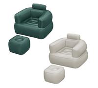 Bestway Fauteuil gonflable Comfi Cube 107 x 99 x 80 cm Vert - Gris