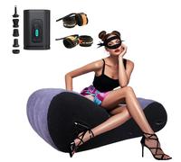Fauteuil Gonflable en Forme de S avec Mini Pompe à Air USB, Canapé Multifonction pour Intérieur, Salon, Chambre à Coucher