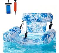 Fauteuil Gonflable Piscine Adulte, 4 en 1 Siege Piscine Gonflable, Fauteuil Flottant avec Dossiers Confort pour Plage, Vacances Et Fêtes Estivales, 76x40,5x61cm (C)