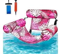 Fauteuil Gonflable Piscine Adulte, 4 en 1 Siege Piscine Gonflable, Fauteuil Flottant avec Dossiers Confort pour Plage, Vacances Et Fêtes Estivales, 76x40,5x61cm (B)