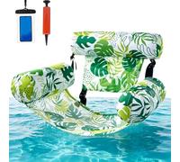Fauteuil Gonflable Piscine Adulte, 4 en 1 Siege Piscine Gonflable, Fauteuil Flottant avec Dossiers Confort pour Plage, Vacances Et Fêtes Estivales, 76x40,5x61cm (E)