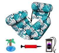Fauteuil Gonflable Piscine Adulte - Hamac Piscine 4 en 1 Polyvalent, Bouée Confortable avec Filet, Matelas PiscineAdulte pour Plage, Vacances et Fêtes Estivales