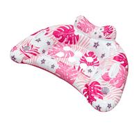 Fauteuil Gonflable Piscine, Bouee Piscine Forme U avec Poignées, Motif Monstera, Flotteur pour Adultes et Enfants, pour Piscine, Plage et Camping(Rose)
