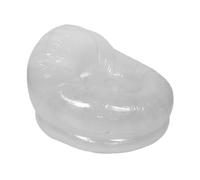 Fauteuil Gonflable Transparent en PVC, Design Clair, Chaise | Surface Lisse, Nettoyage Facile, Soutien Confortable, Rangement Compact, Usage Camping et Chambre