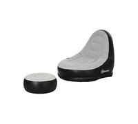 Outsunny Fauteuil gonflable Ultra Détente avec repose-pieds PVC flocage grand confort