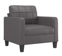 Fauteuil Gris 60 cm Similicuir