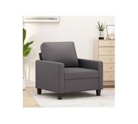 Fauteuil Gris 60 cm Similicuir Gris G