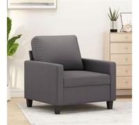 Fauteuil Gris 60 cm Similicuir Gris G