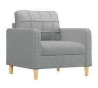 vidaXL Fauteuil Gris clair 60 cm Tissu, fauteuil, fauteuil de baignoire, fauteuil club, canapé, canapé confortable, siège de 359075