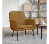 Vidaxl Fauteuil Marron 62x79x79 Cm Velours Marron