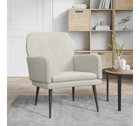 Fauteuil Gris clair 62x79x79 cm Velours fauteuil relax vidaXL