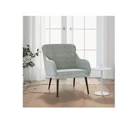 Fauteuil Gris clair 63x76x80 cm Velours