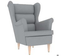 Fauteuil gris clair 74x84x100 cm - L74 x P84 x H100 cm - Tissu 100 % polyester 8333779
