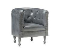 Fauteuil Gris Cuir véritable